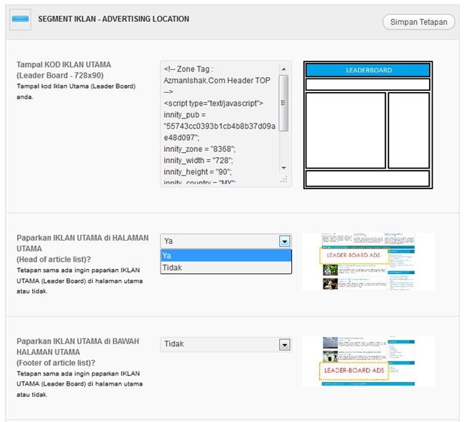 Wordpress-Template-Setting-Iklan