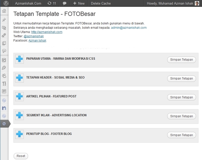 Wordpress-Template-Setting