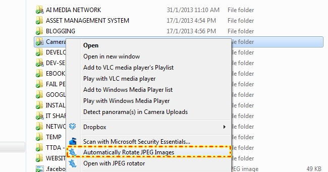 Tak perlu satu persatu. Buat terus secara pukal untuk folder tersebut