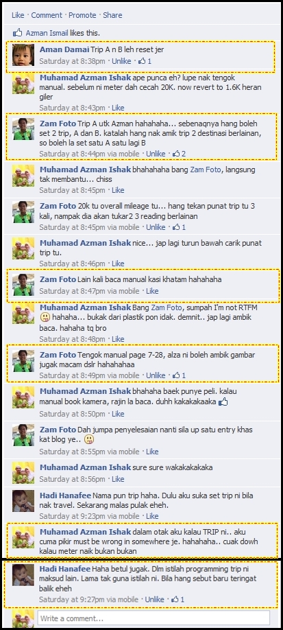 Pada mula aku sangka abang Zam Foto buat lawak... hahaha... sorry bang.