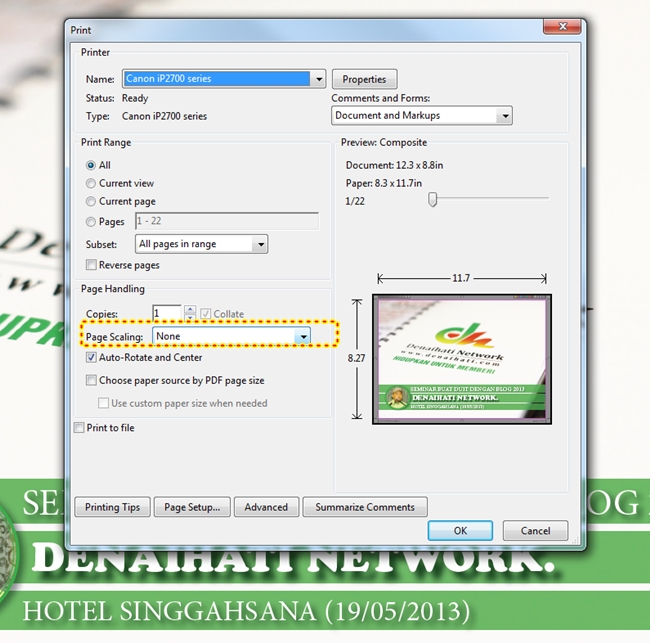 Page Zooming ditetapkan kepada none.