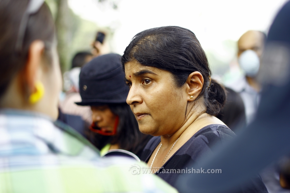 Ambiga Sreenevasan ketika ditemuramah oleh wartawan.